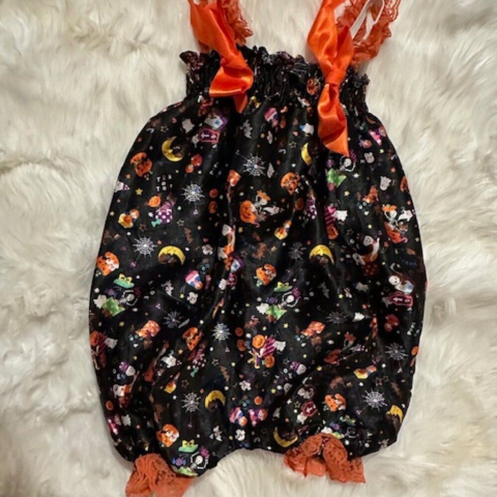 Halloween Print Bubble Romper 62HRDM Med 12M-2T NWT Boutique